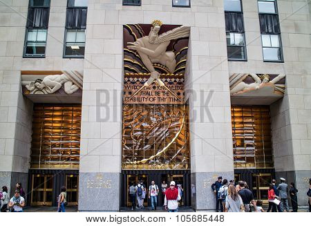 Rockfeller Center Building Perspective New York