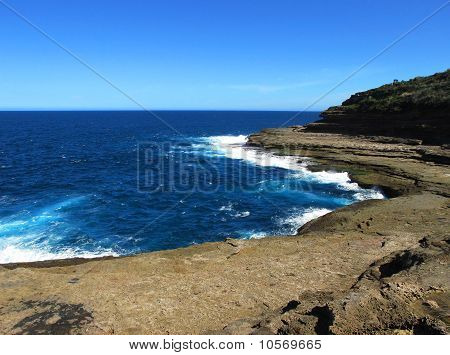 océano azul profundo