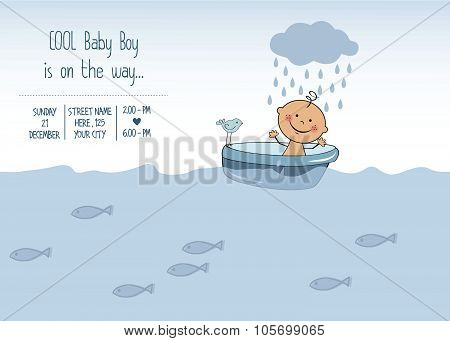 Baby Boy Shower Card