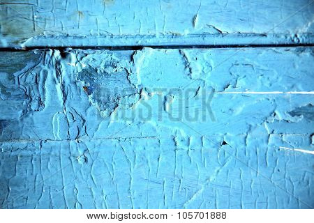 Dirty Stripped Paint In The   Wood Door And Rusty