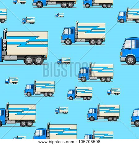 Seamless pattern truck vector illustration