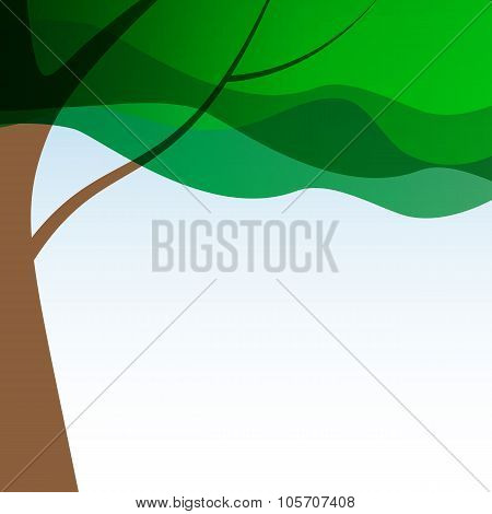 Beautuful Tree Background Vector Illustration