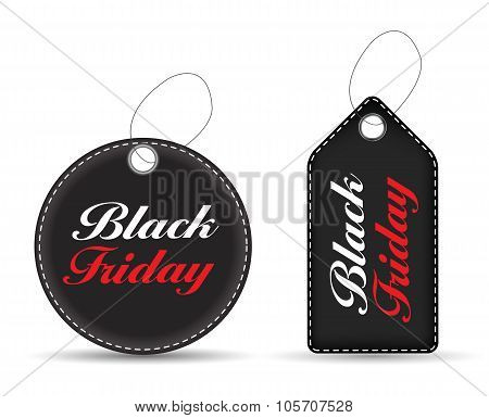 Black Friday Sale Label Vector Illustration