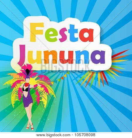 Festa Junina Background Vector Illustration