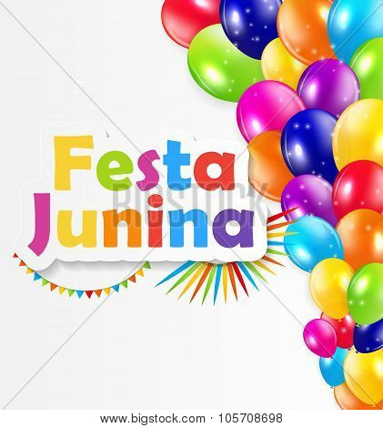 Festa Junina Background Vector Illustration