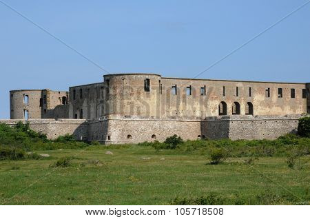 Sweden, The Ruin Of Borgholm Renaissance Castle