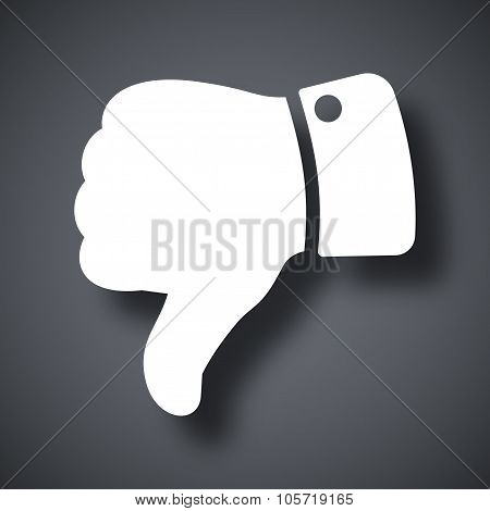 Vector Hand With Thumb Down Icon