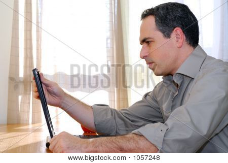 Man med Laptop
