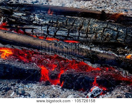 Red Warm Black Coal Background Texture