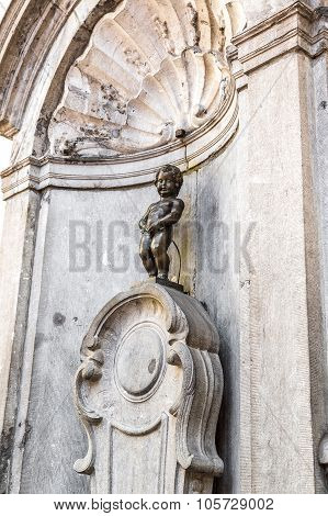 Manneken Pis Statue In Brussels