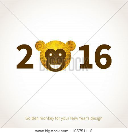 Illustration Of 2016 Year Of The Monkey.