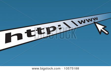 Línea abstracta para entrada de dirección de la Web y el Cursor