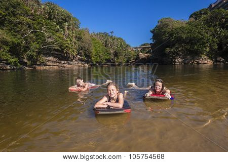 Girls Swimming Lagoon