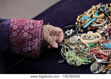 Different Bijouterie And Hand