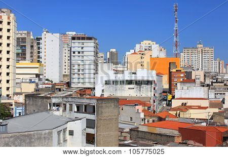 SOROCABA, BRAZIL - May 06: Downtown Sorocaba in Brazil on May 06, 2015 Sorocaba is a automotive hub and a manufacturing center where textiles, cement, vegetable oils, and machinery are made.
