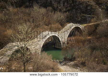 Kologeriko Stone Bridge, Zagorohoria, Greece