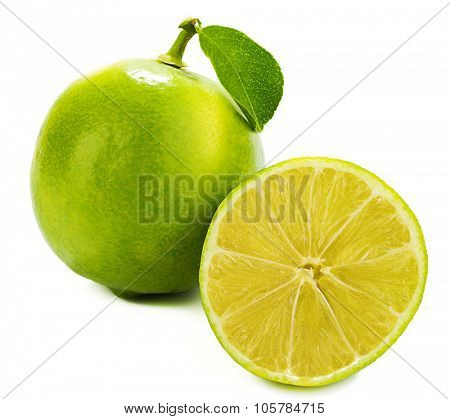 Sweet Lemon with Leaf and Slice 