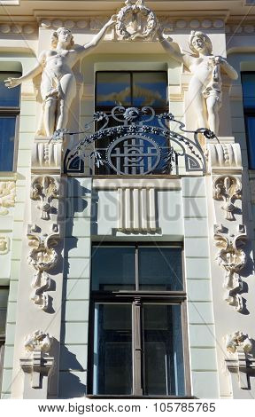 Details of Art Nouveau buildings