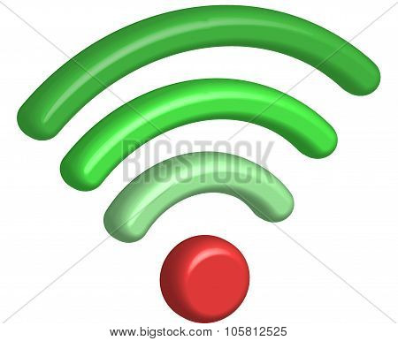 Vector 3D Wifi icon