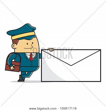 Postman with letter