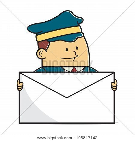 Postman with letter
