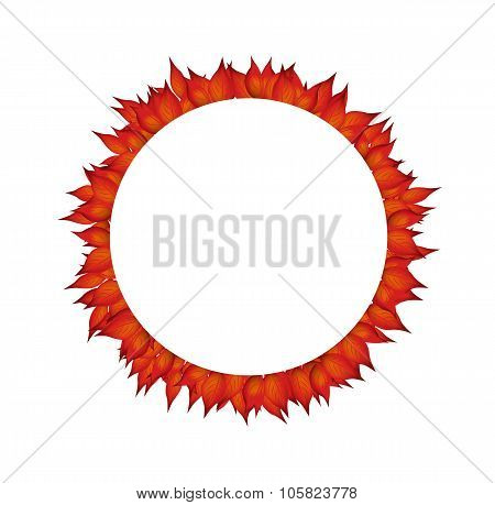 Autumn Circle Design Element