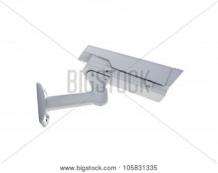 Heavy Duty Exterior Surveillance Camera Back View Isolated On White