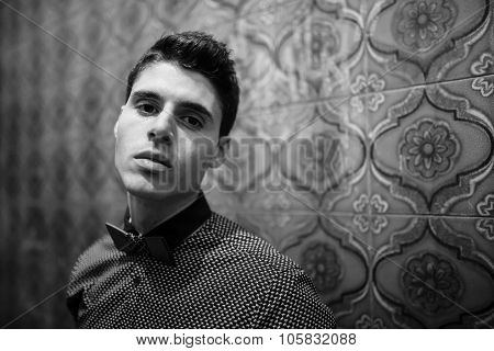 Man Portrait In Black And White