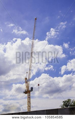 Cranes High External Structure And Sky.