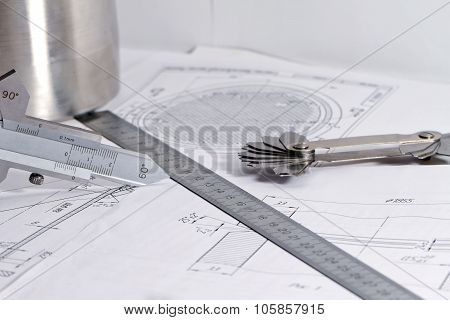 Templates For Visual Measurement Control Are On The Drawing Pipe Element