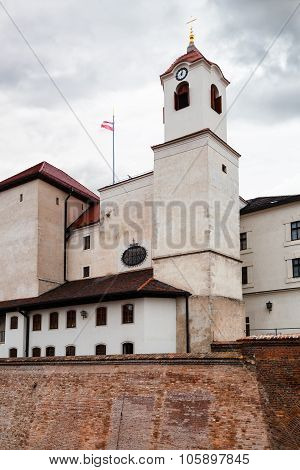 Tower Of Spilberk Castle In Brno Town, Czech