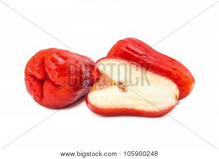 Roes apple fruit isolated on white background
