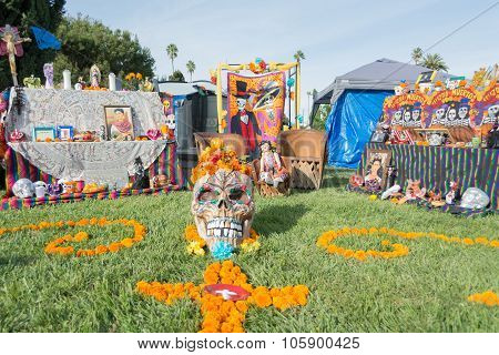 Traditional Mexican Altar Installation.