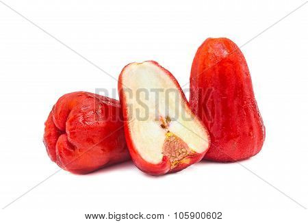 Roes apple fruit isolated on white background