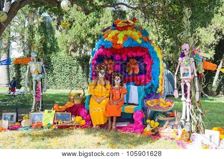 Traditional Mexican Altar Installation.