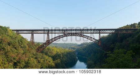Iron Bridge Over The River Adda Lecco Italy