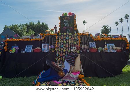 Traditional Mexican Altar Installation.