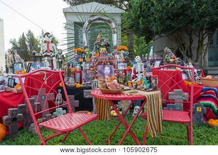 Traditional Mexican Altar Installation.