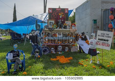 Traditional Mexican Altar Installation.