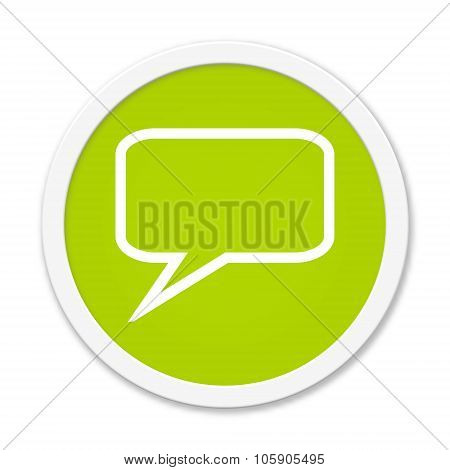 Round Button Showing Speech Bubble