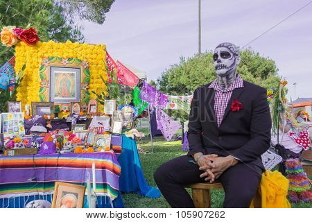 Traditional Mexican Altar Installation.