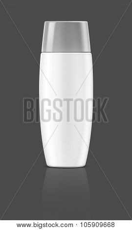 Blank Packaging Cosmetic Tube Isolated On Gray Background