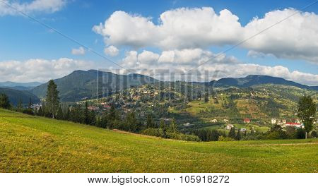 Mountain Village Summer View.