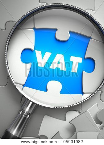 VAT - Missing Puzzle Piece through Magnifier.