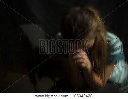 depression from abortion not povratno girls. on a dark background