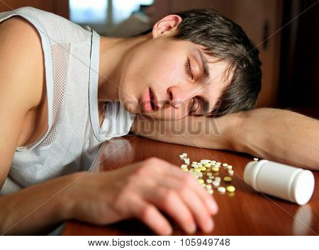 Man Sleep On The Table