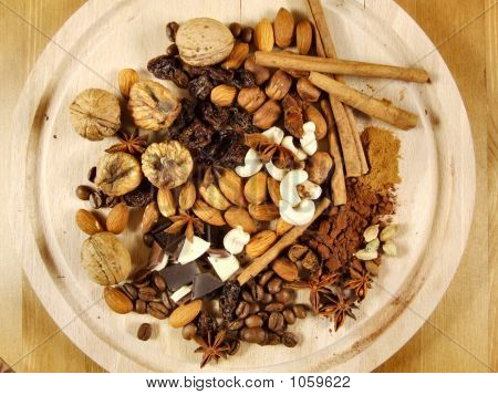 Mixture Of Nuts And Dried Fruit