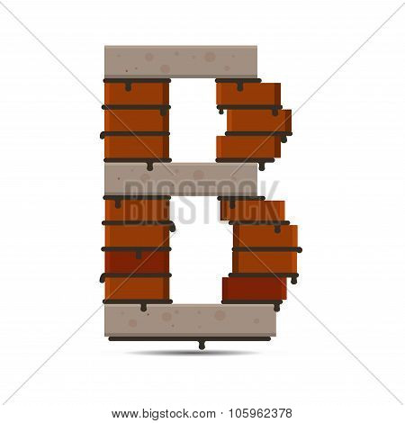 letter vector brick logo