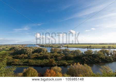 View Over The Elbe Near Boizenburg, Mecklenburg, Germany