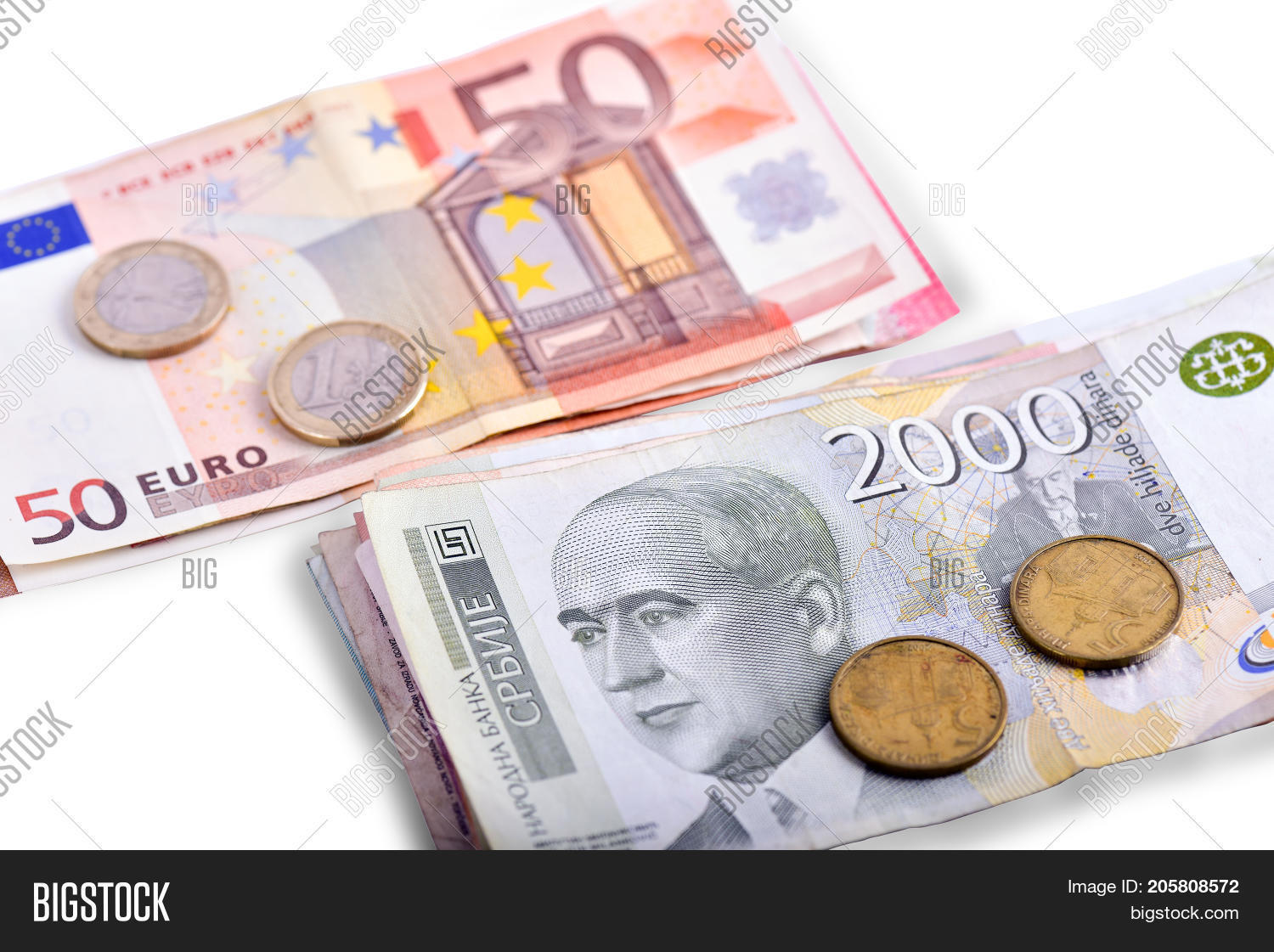 Stacked Serbian Dinars Image Photo Free Trial Bigstock - 